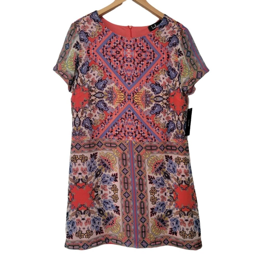 Lulus Floral Colorful Shirt Dress Style‎ DD2146 Boho Bohemian Size Small NWT NEW